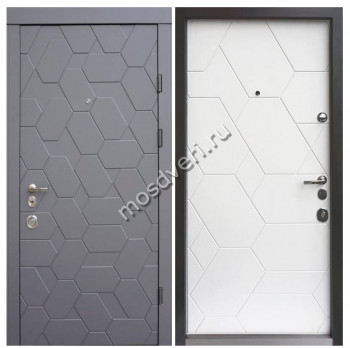 Серая входная дверь в квартиру SVDV-13 - купить от производителя Мосдвери Серая входная дверь в квартиру SVDV-13